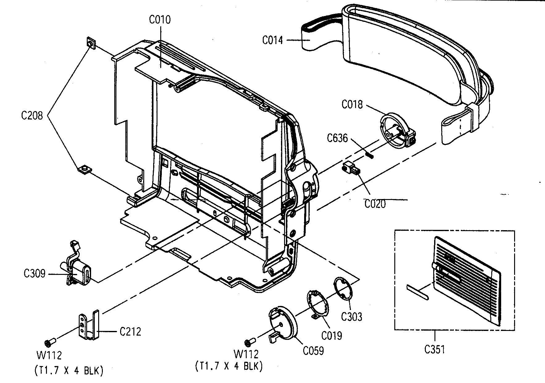 Right case assy