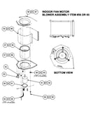 Indoor fan motor/blower assy/bottom view