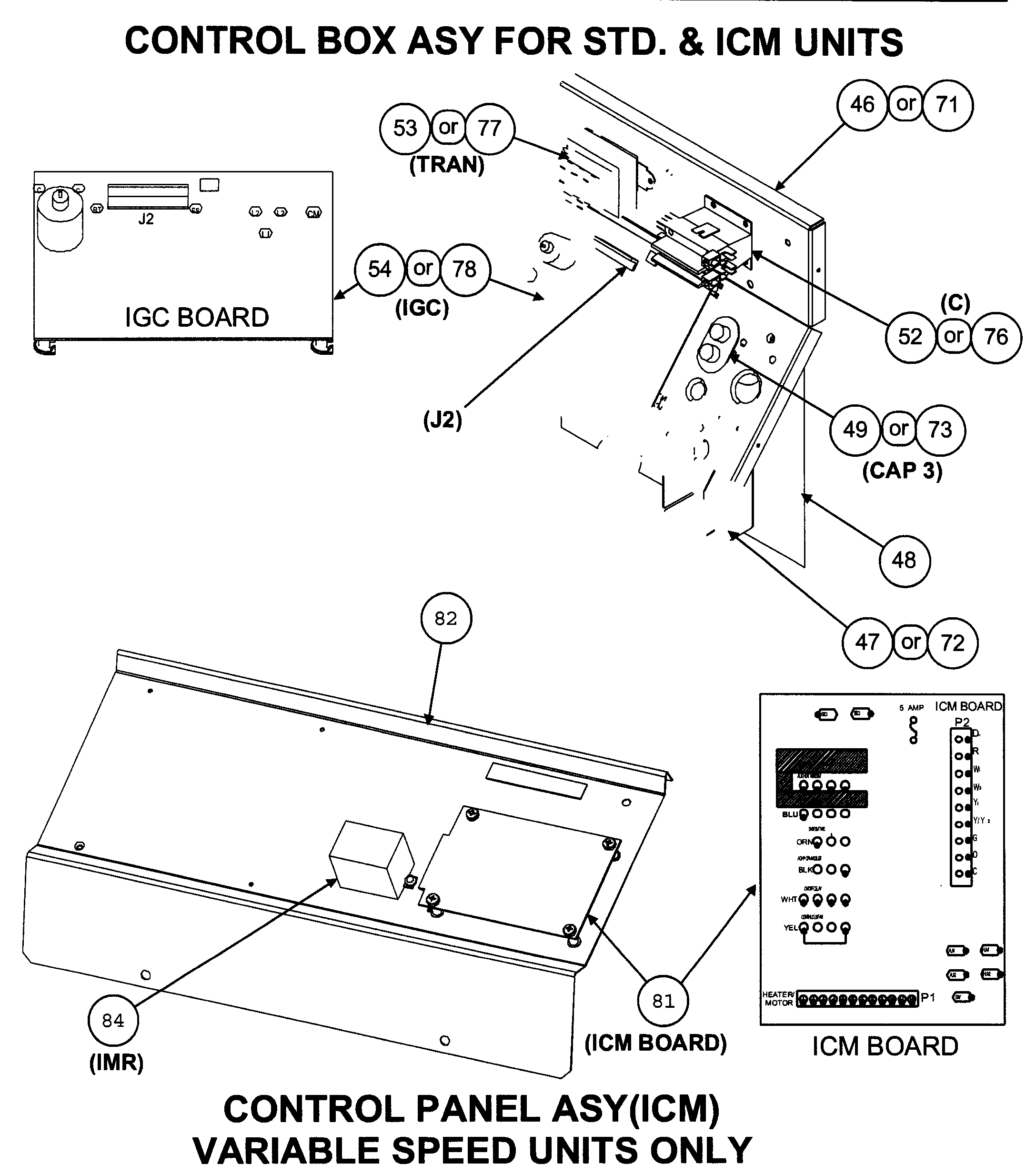 Control box assy/control panel assy
