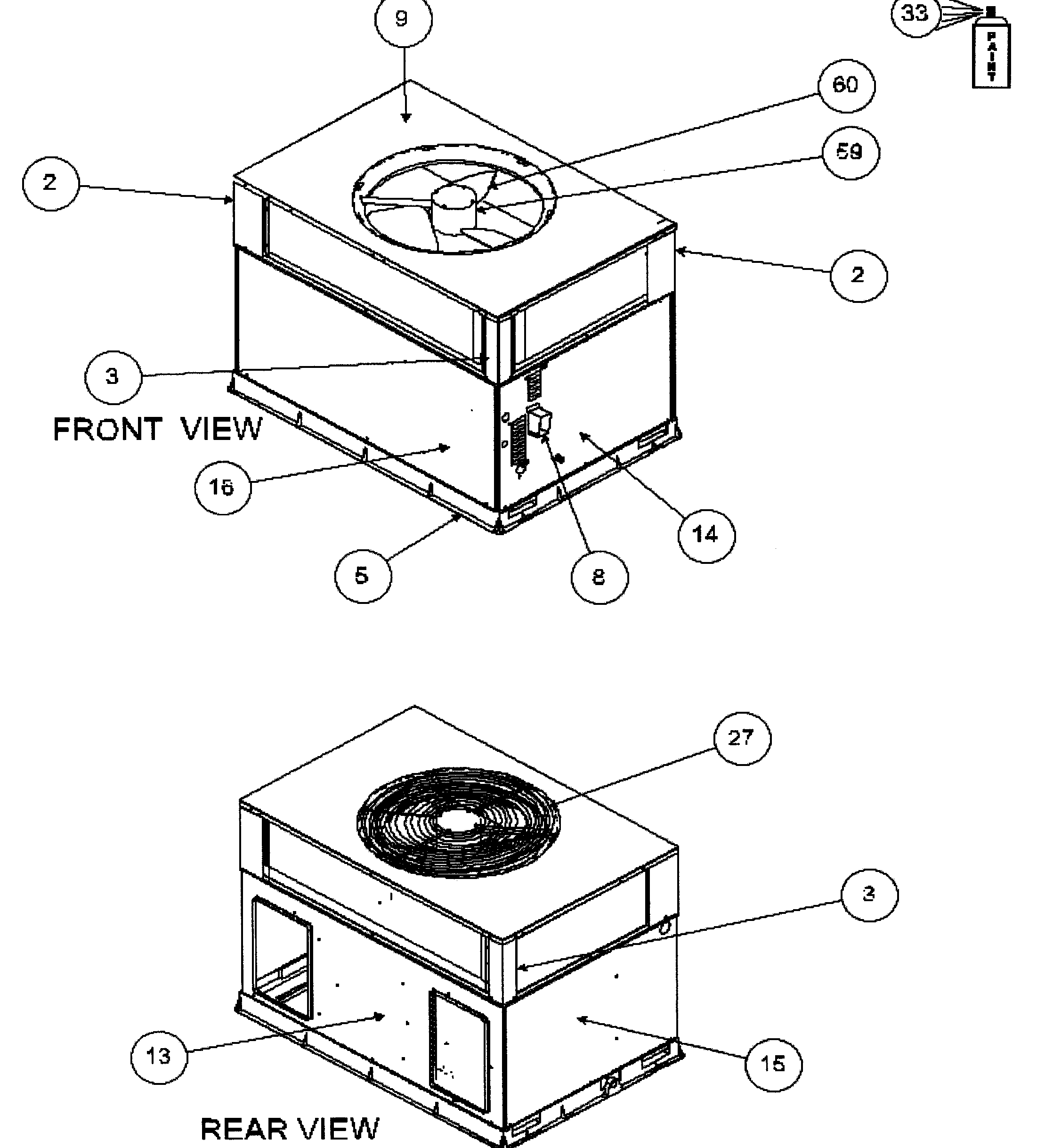 FRONT VIEW/REAR VIEW