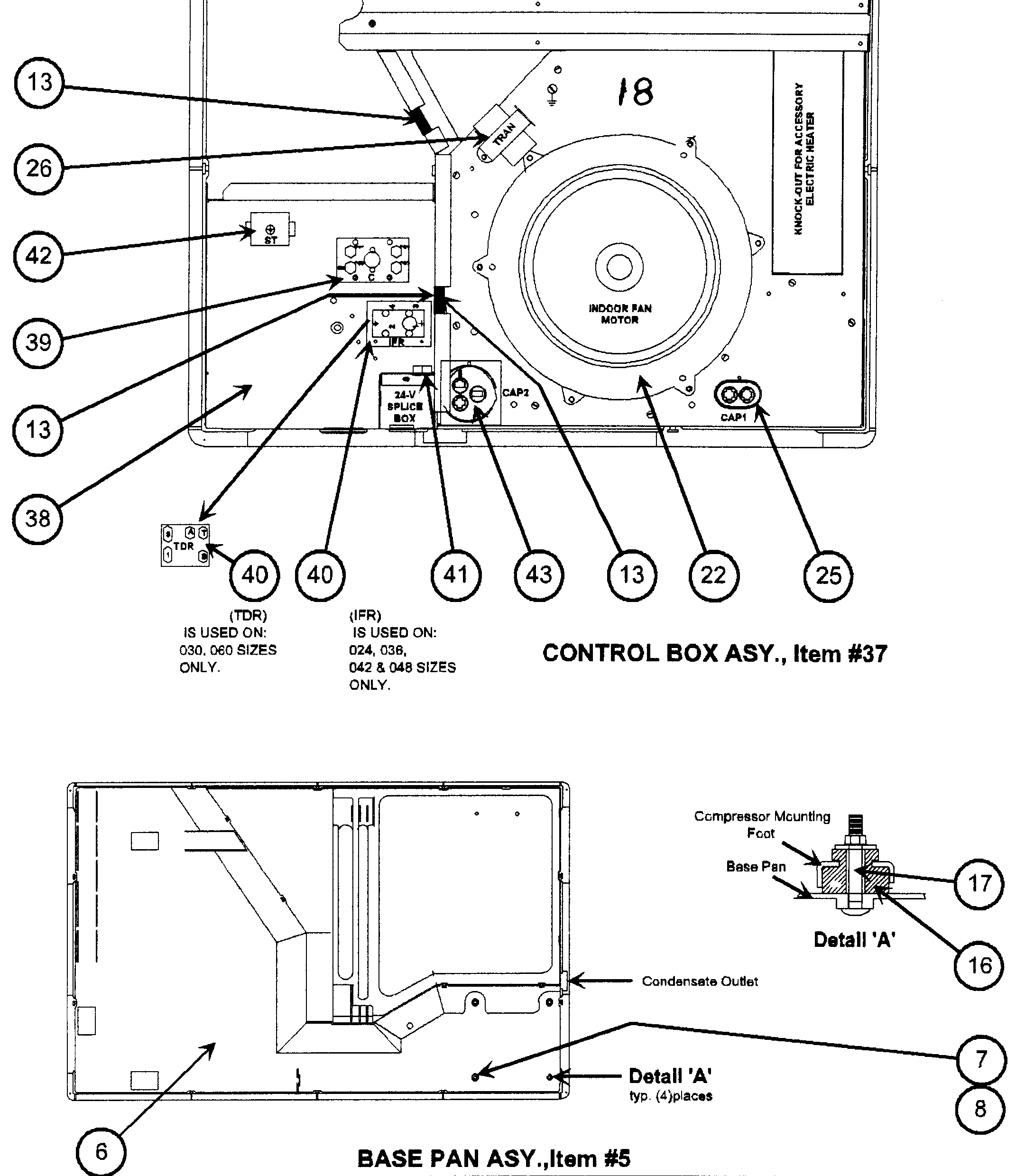 Control box assy/base pan assy