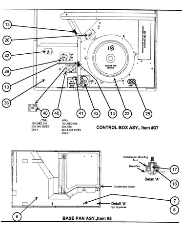 Control box assy/base pan assy