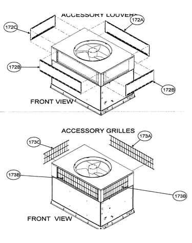 Accessory louvers/front view/accessory grilles