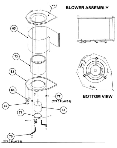 Indoor fan motor/ blower assy