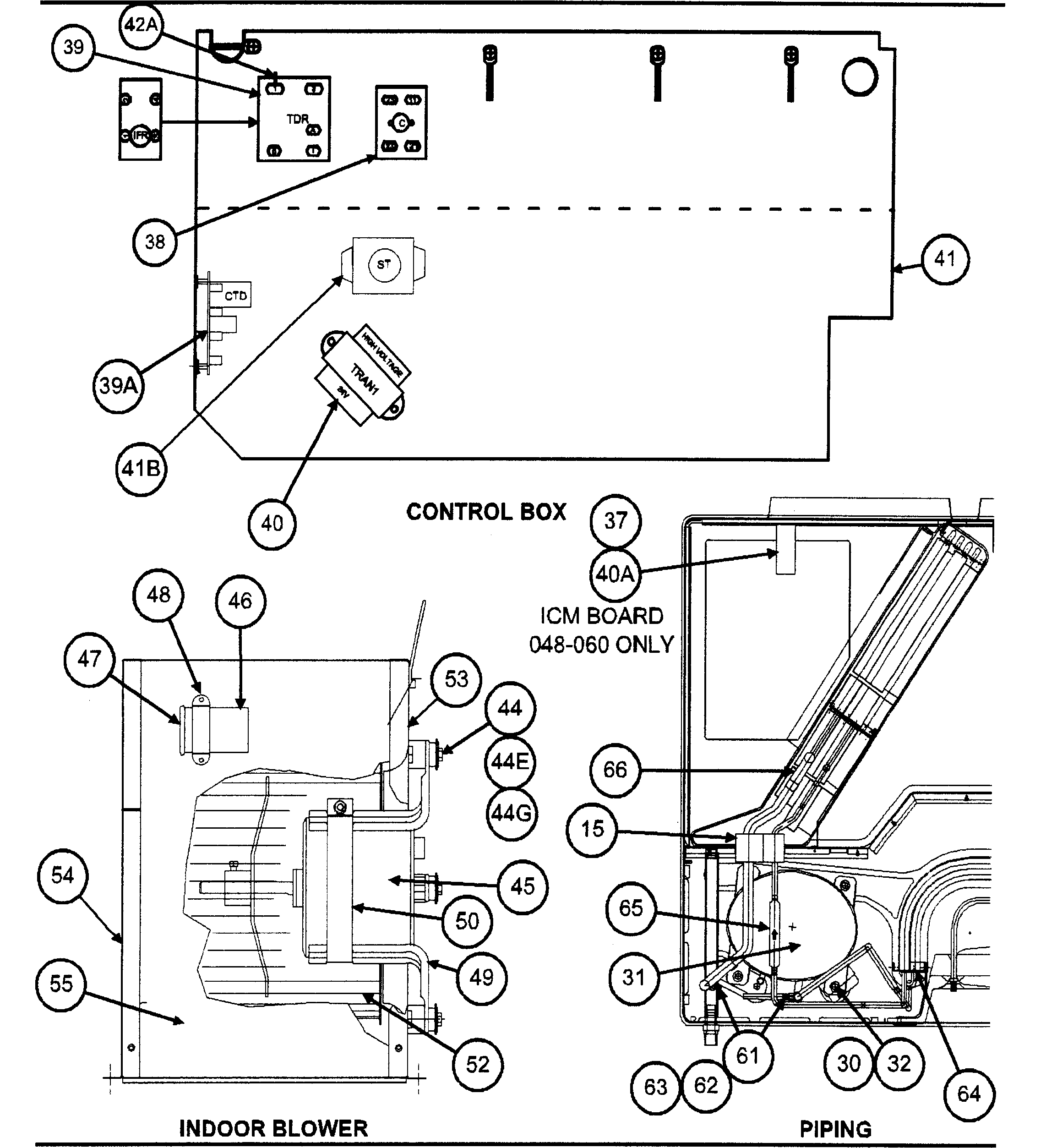 Control box/indoor blower/pipong