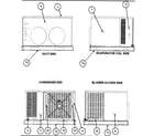 Carrier 50SX042300 duct end/evaporator coil/condenser end/blower access diagram