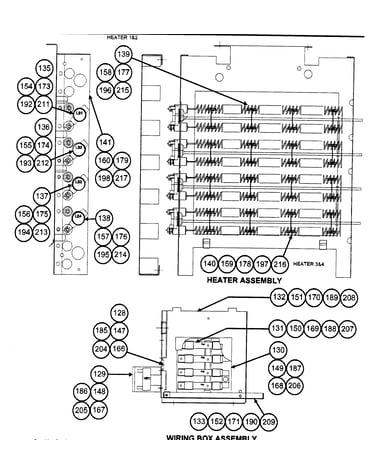 Heater assy/wiring box assy