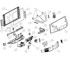 Hitachi 50VS810 cabinet parts diagram