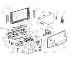 Hitachi 42V710 cabinet parts diagram