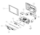 Hitachi 50V710 cabinet parts 2 diagram