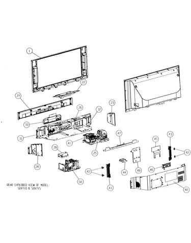 Rear cabinet parts