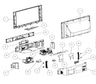 Hitachi 60V710 cabinet parts 1 diagram