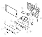Hitachi 60V710 cabinet parts 2 diagram