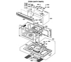 Kenmore Elite 72180823500 oven cavity parts diagram
