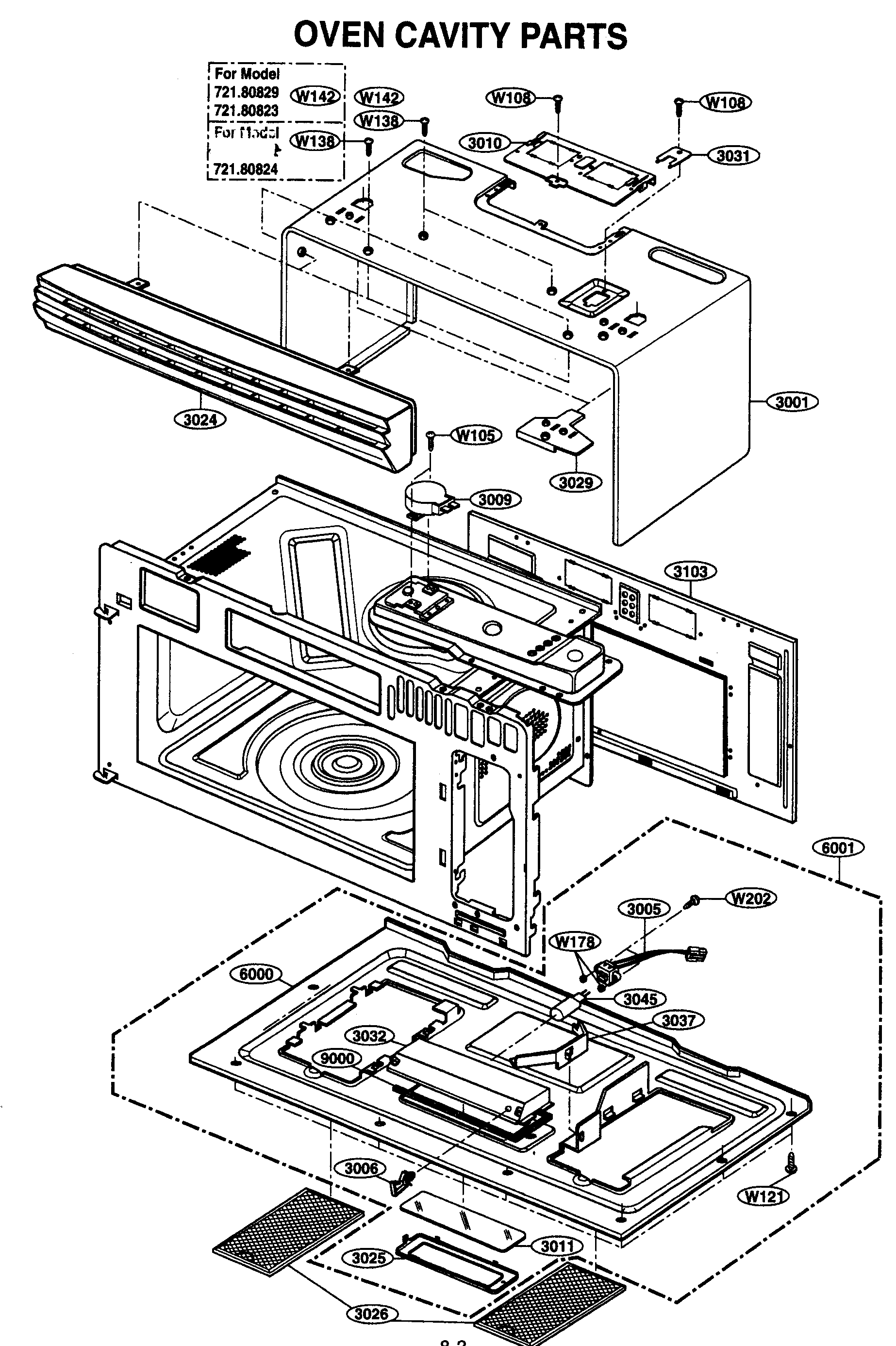 Oven cavity parts