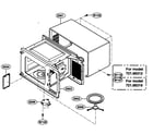 Kenmore 72166312500 oven cavity parts diagram