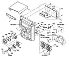 Sony MHC-GX555 cabinet parts diagram