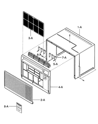 Cabinet/front grille assy