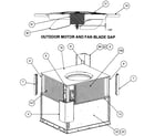 Carrier 48XZ060090300TP outdoor motor/fan blade gap diagram