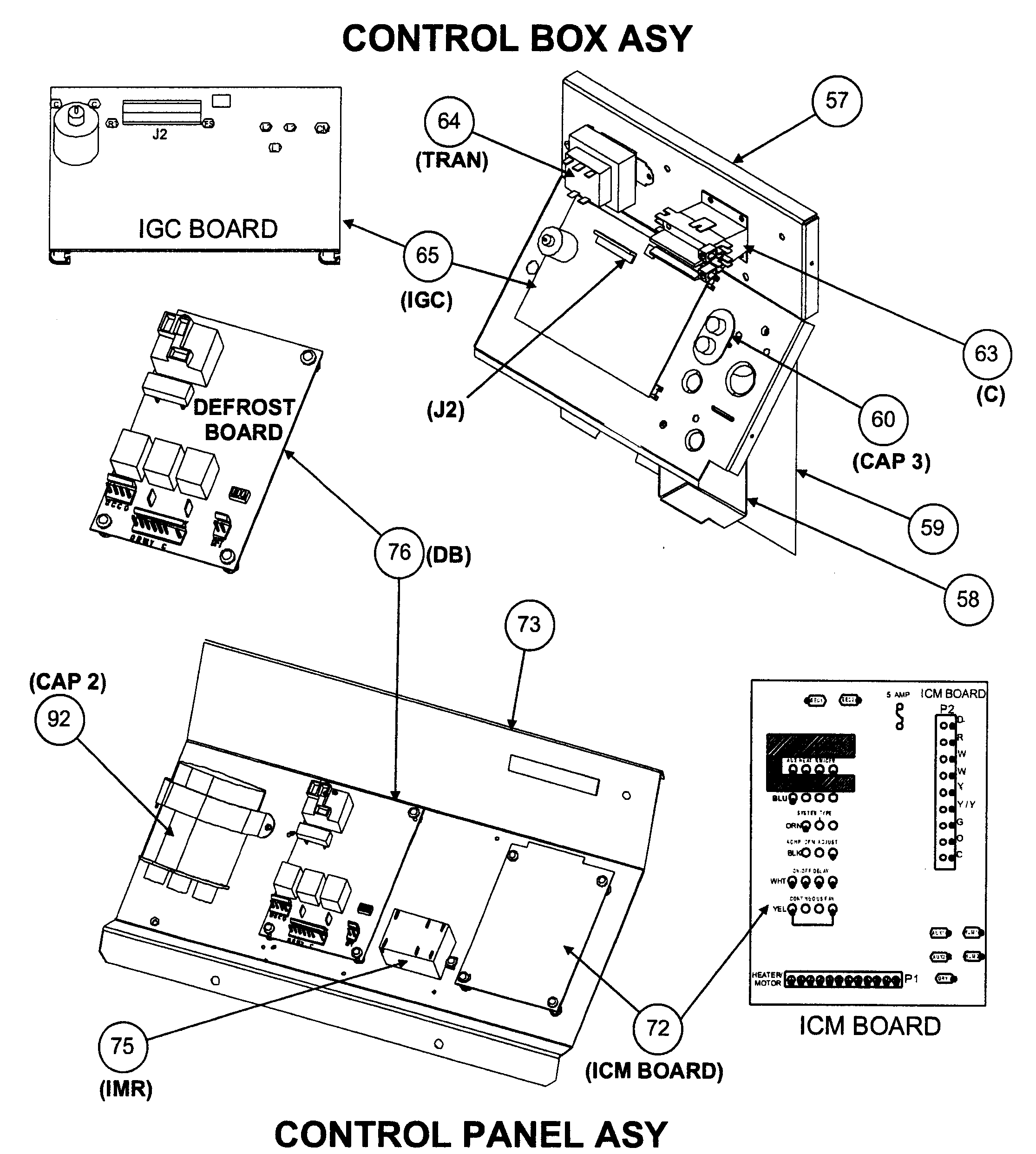 Control box assy/control panel assy