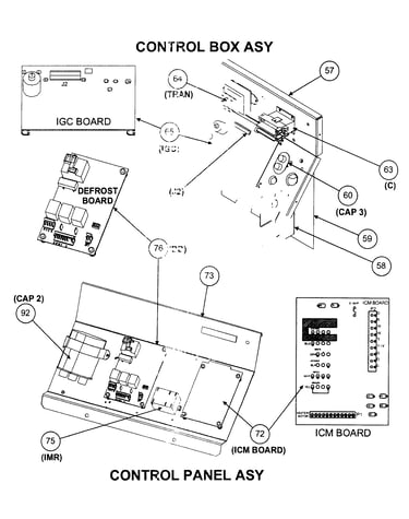 Control box assy/control panel assy