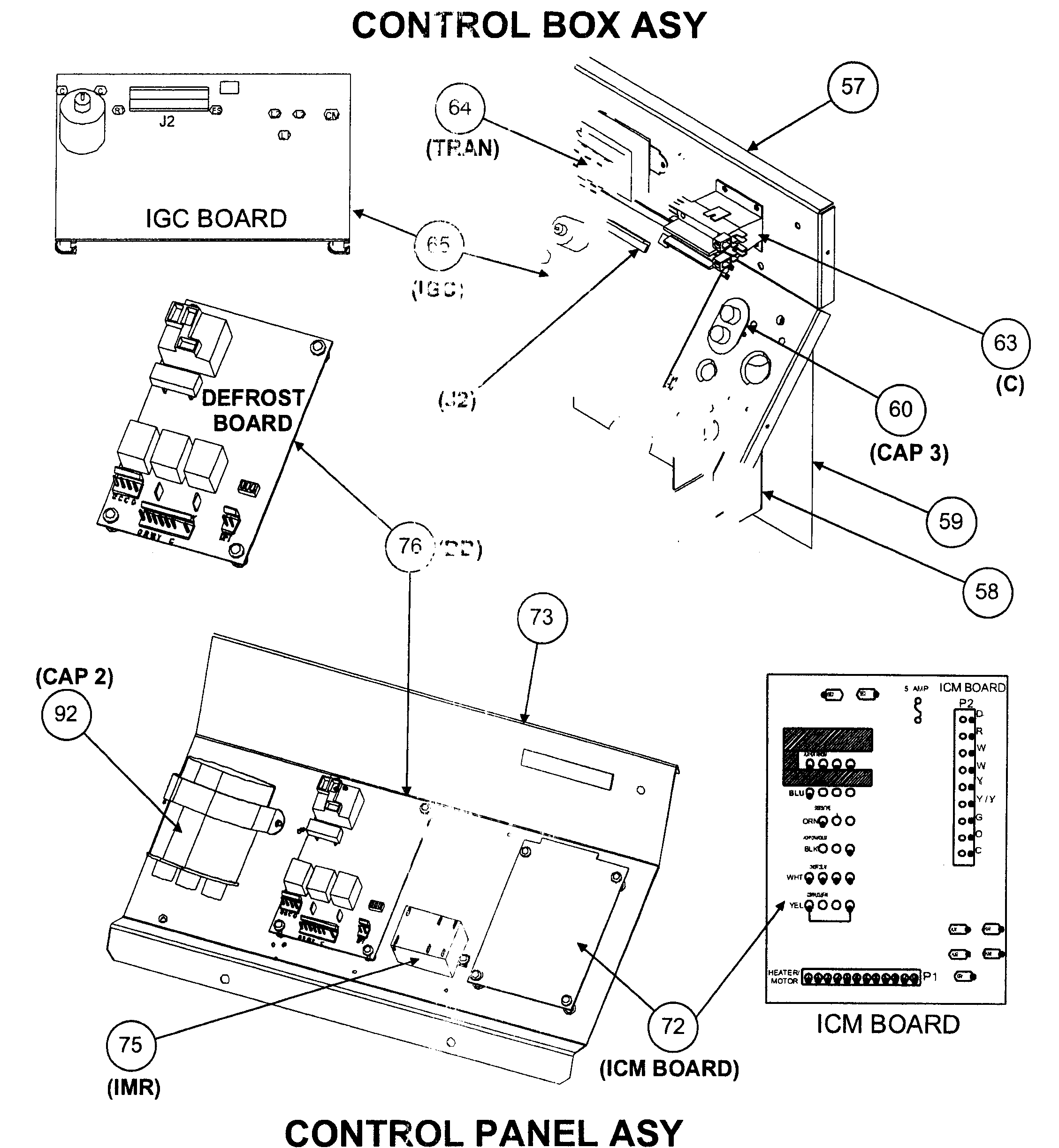Control box assy/control panel assy