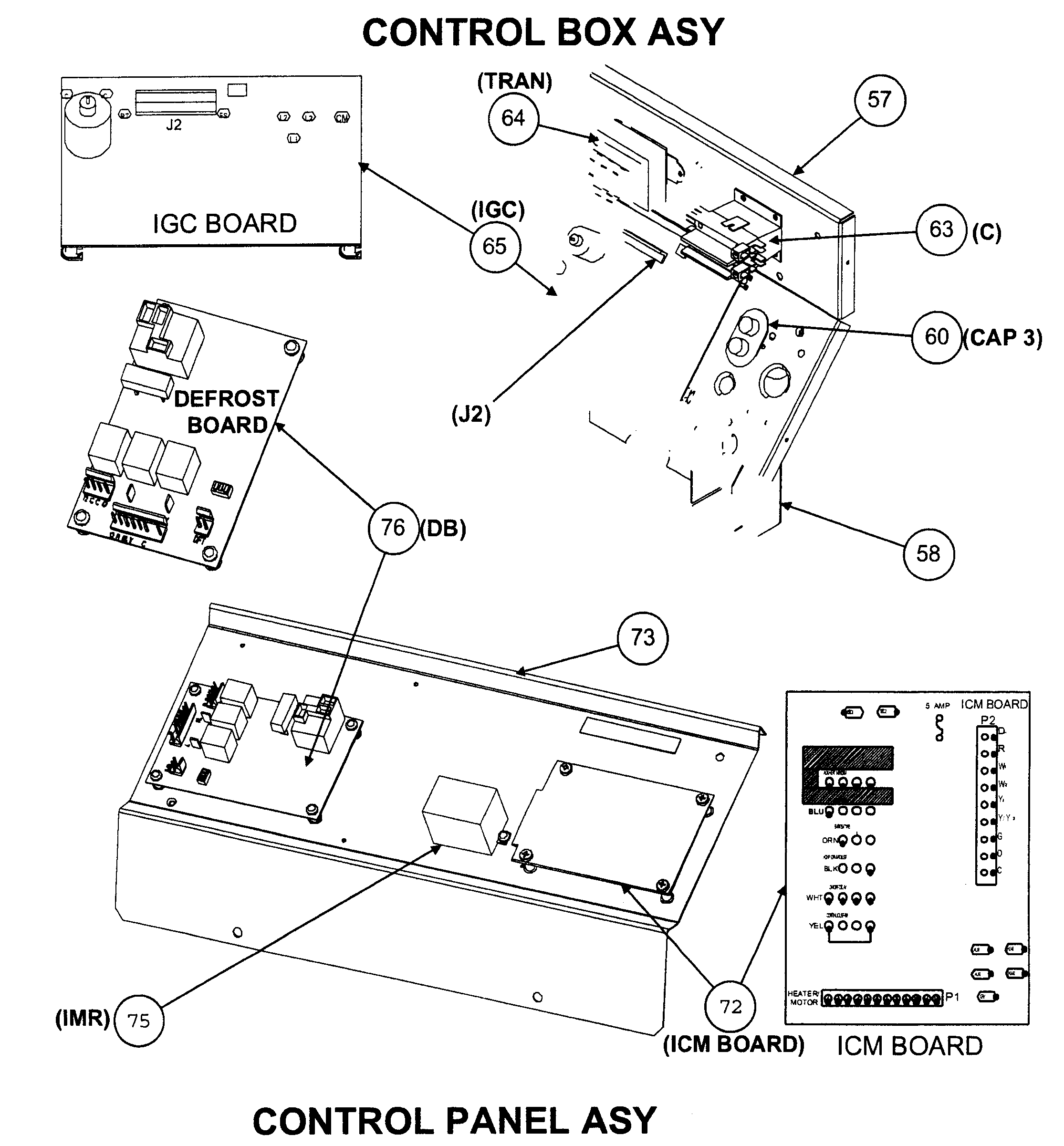 Control box assy/control panel assy