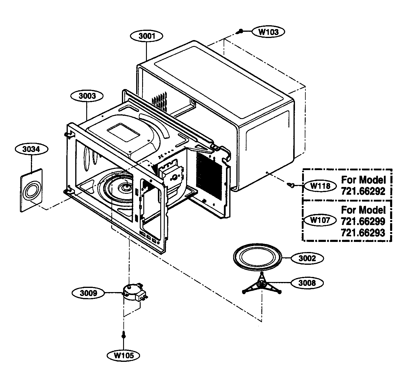 OVEN CAVITY PARTS