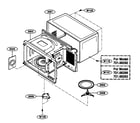 Kenmore 72166292500 oven cavity parts diagram