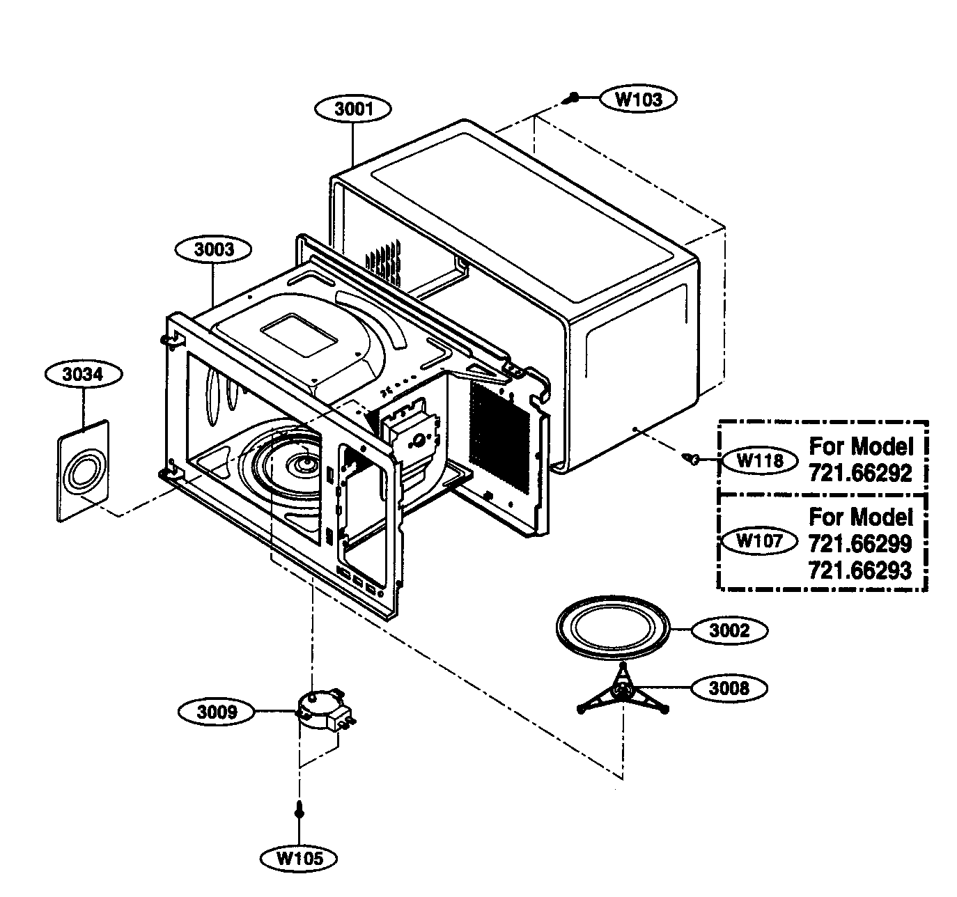 OVEN CAVITY PARTS
