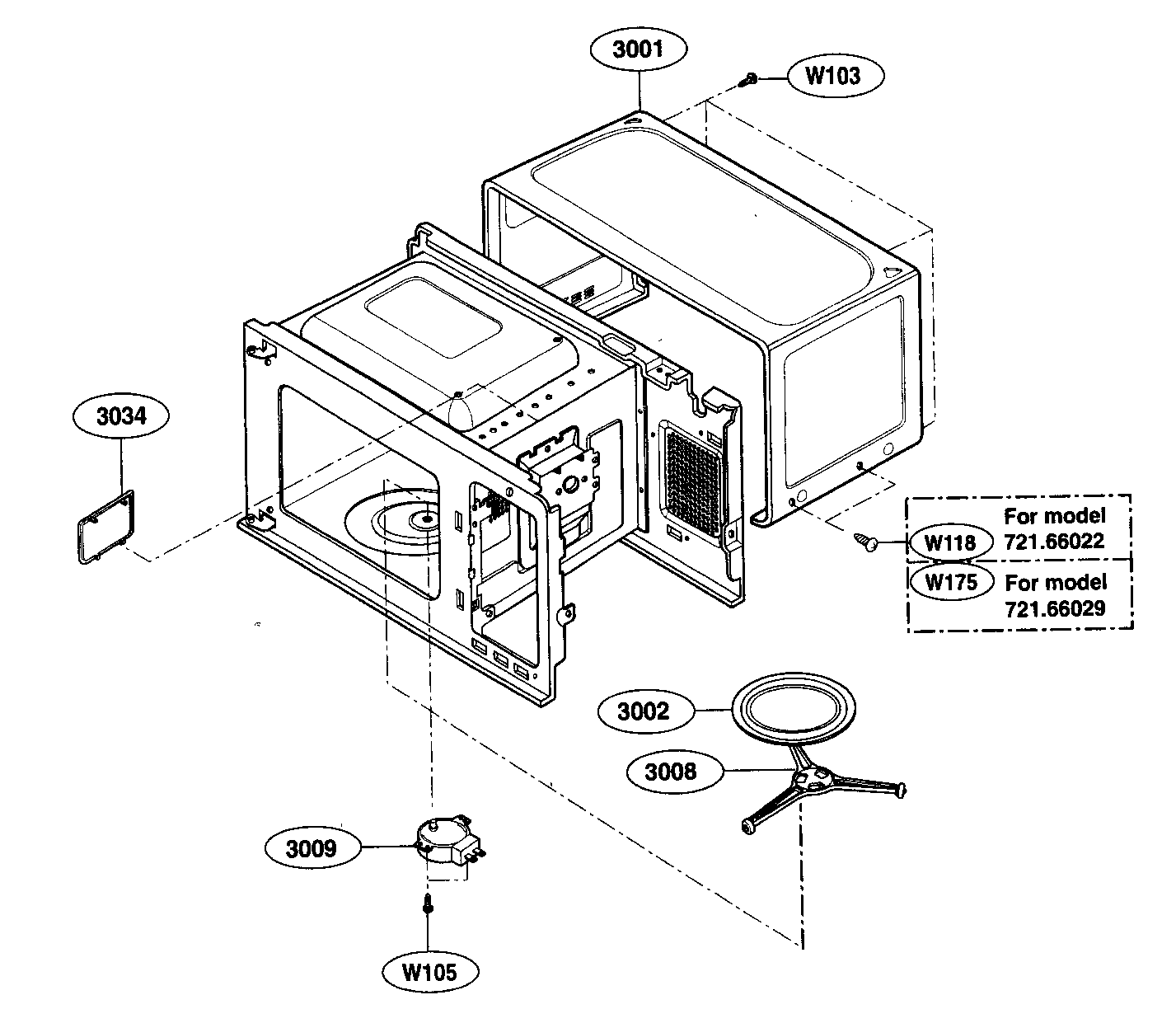 Oven cavity parts