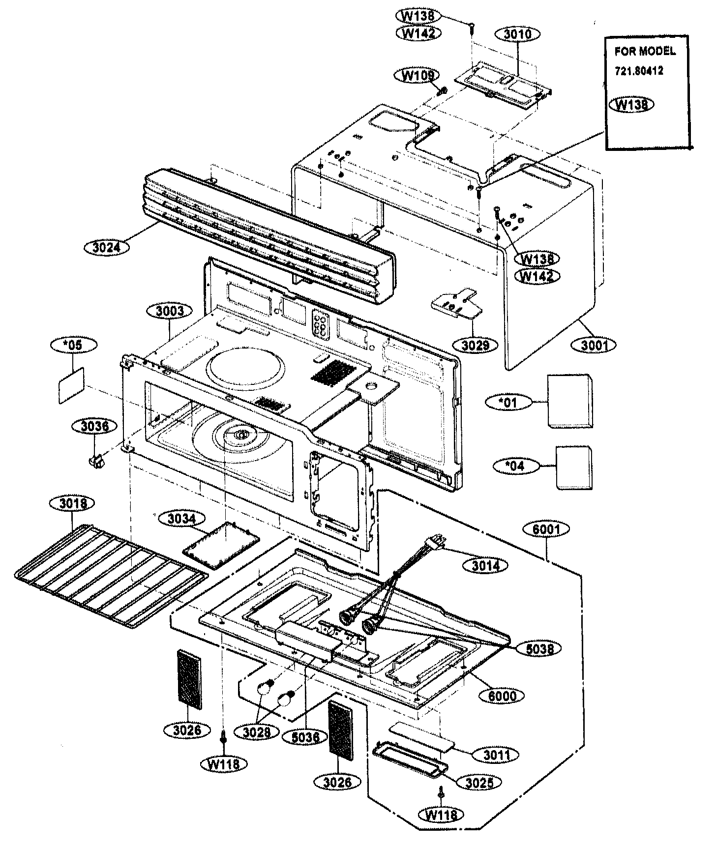 Oven cavity parts