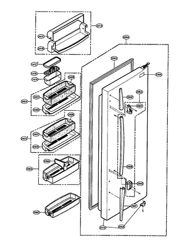 Refrigerator door parts