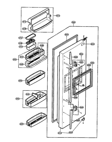 Refrigerator door parts