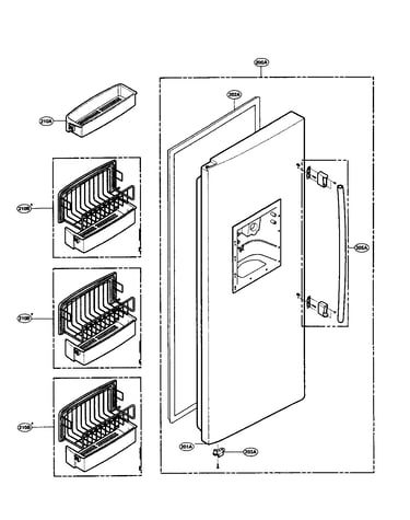 Freezer door parts