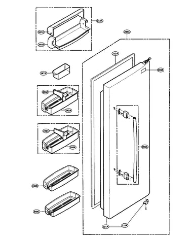 Refrigerator door parts