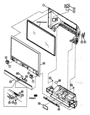 Front cabinet parts