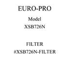 Euro-Pro XSB726N filter diagram