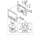 Sony KDL-V40XBR1 rear cabinet/stand assy diagram