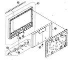 Sony KDL-V40XBR1 bezel assy/lcd panel diagram