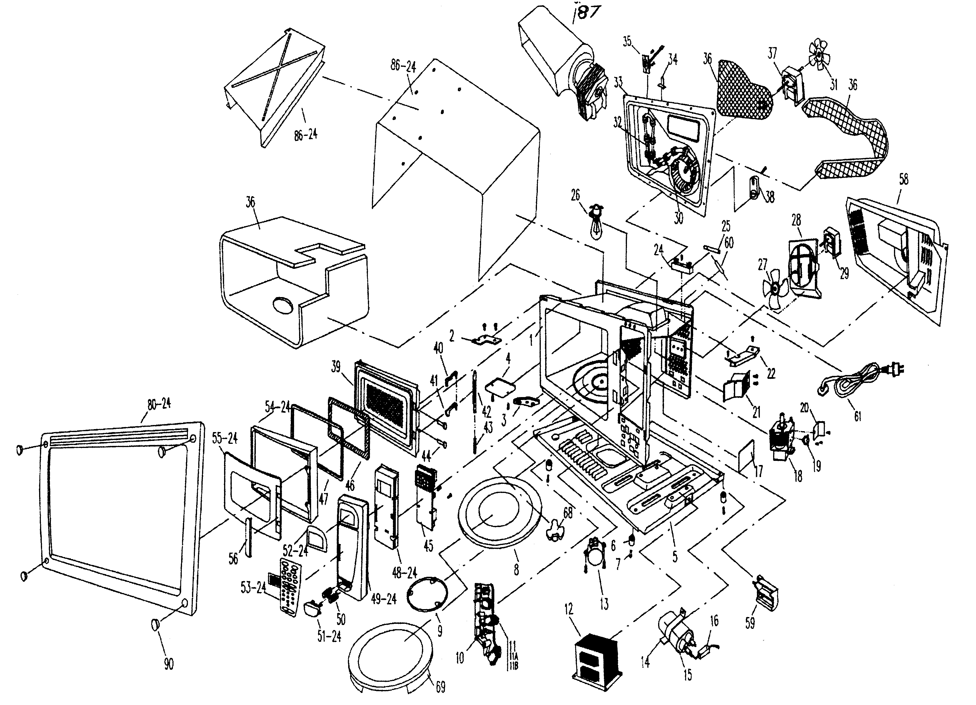 Page - 28 Official Apollo AAC24-BI built-in microwave parts | Sears ...