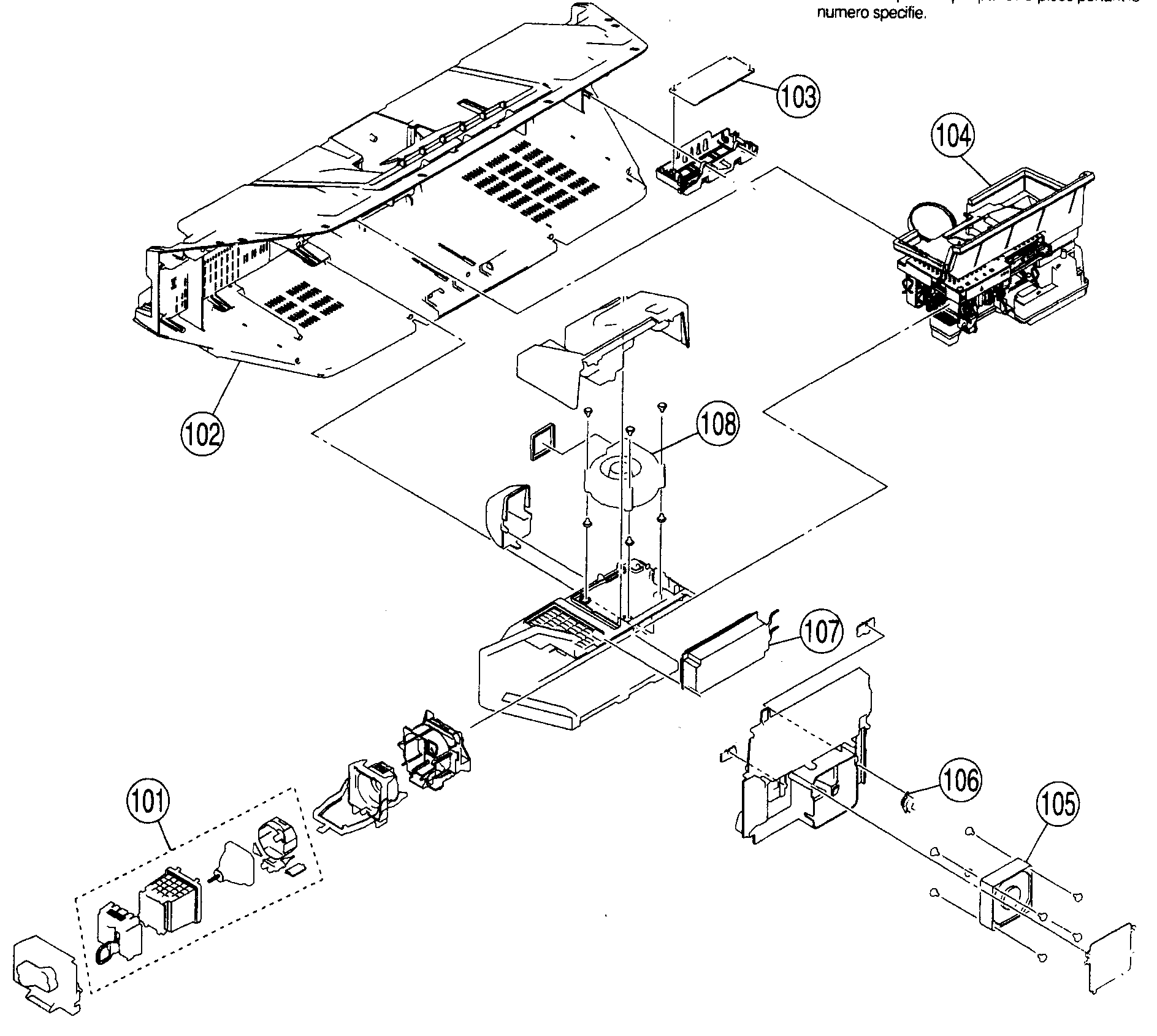 LAMP DUCT ASSY/OPT UNIT BLOCK
