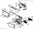 Hitachi 57F710A cabinet parts diagram