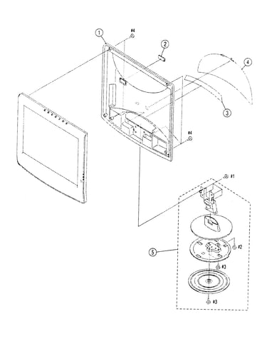 Rear cabinet/stand assy