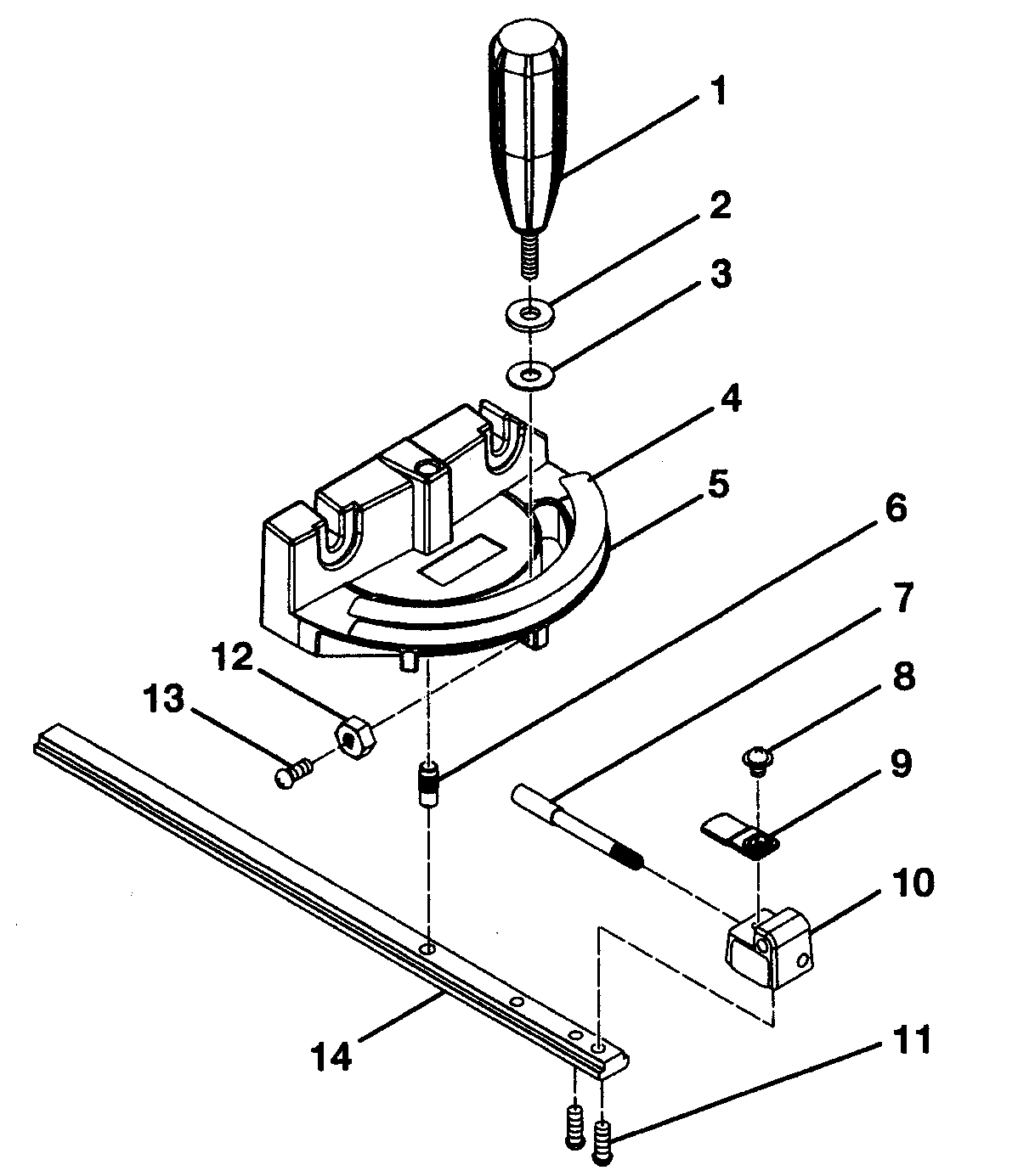 Miter gauge assy