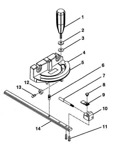 Miter gauge assy