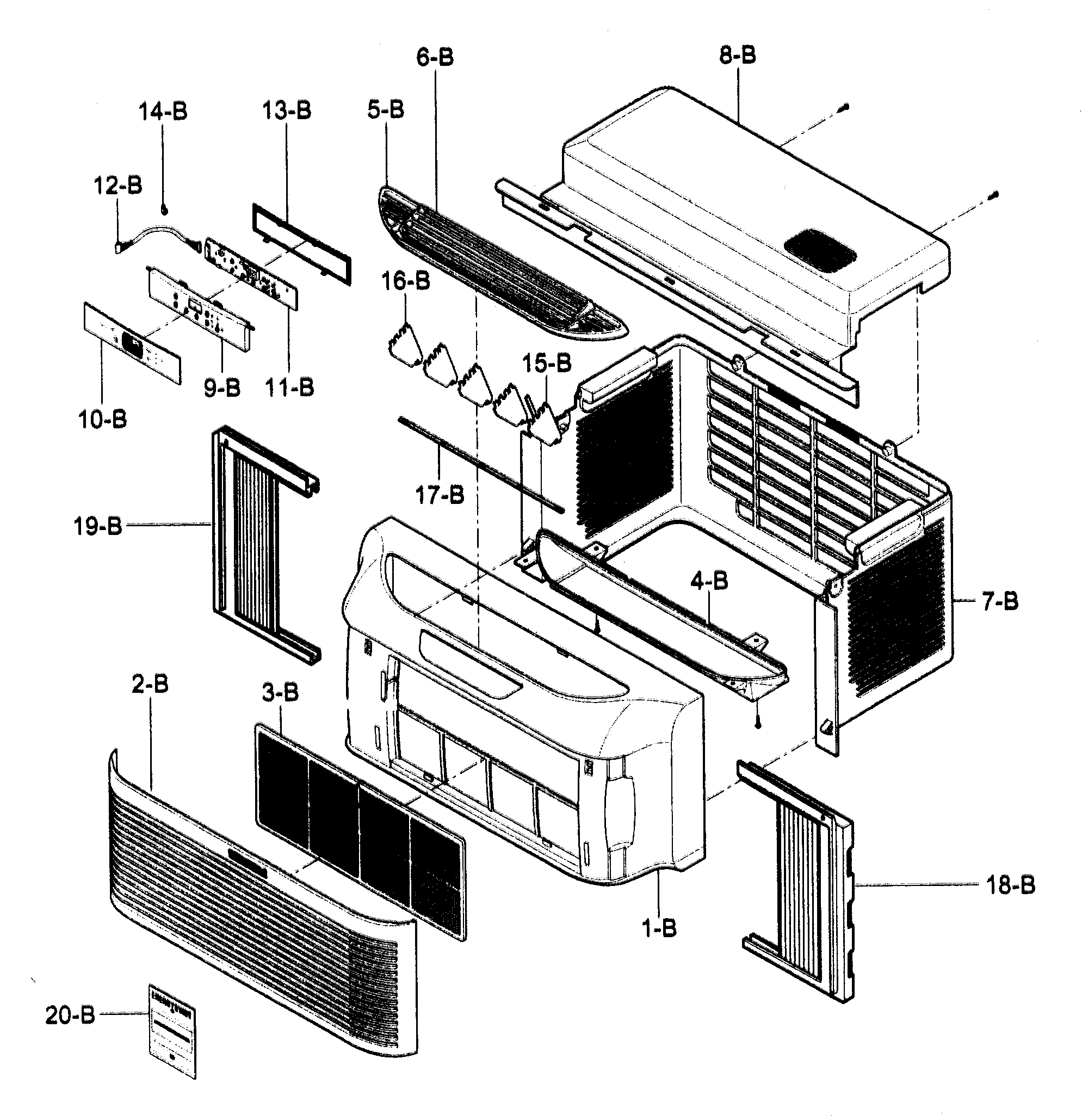 Cabinet/front grille assy
