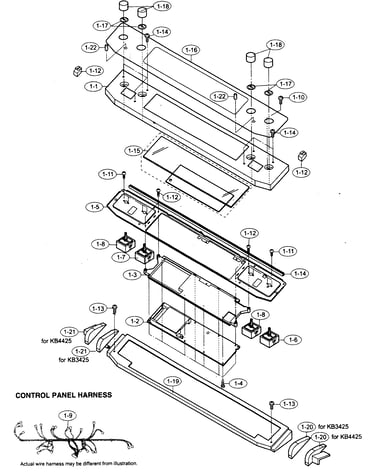 Control panel/control panel harness