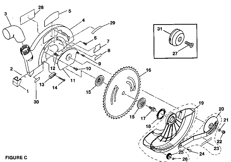 Blade guard assy