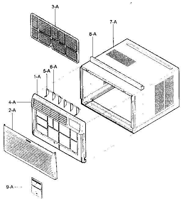 Cabinet/front grille assy